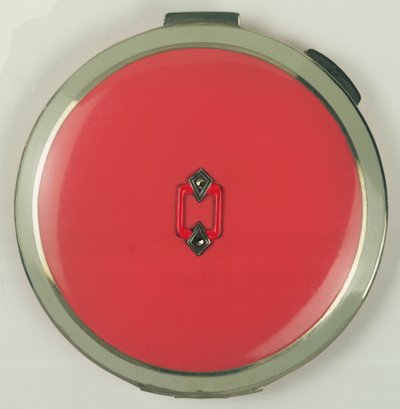 Art Deco Powder Compact, tillverkad av Rowenta, 1950-tal (korall) av German School