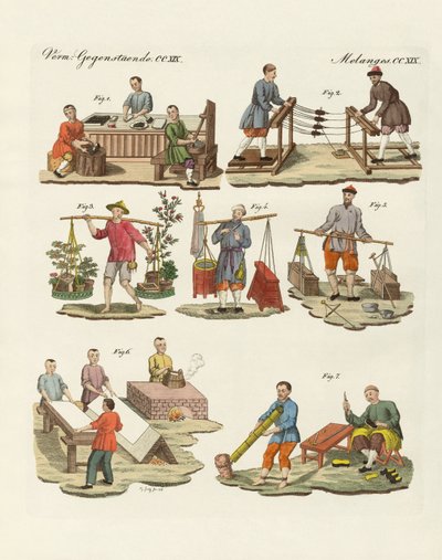 Konst och handarbeten i Kina (färgad gravyr) av German School