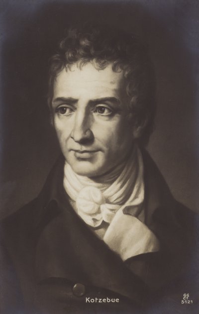 August Kotzebue (1761-1819), tysk dramatiker och författare (litografi) av German School