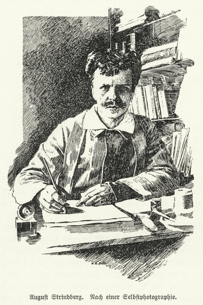 August Strindberg, svensk dramatiker, romanförfattare, poet och konstnär av German School