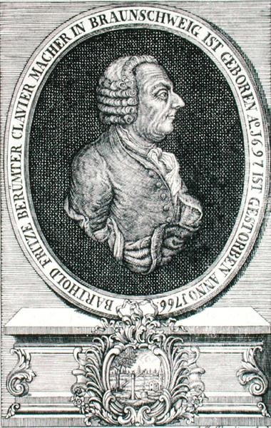Barthold Fritz (1697-1766) graverad av J.C. Eberling (gravyr) av German School
