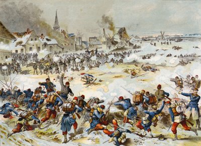 Slaget vid Bapaume, fransk-preussiska kriget, 3 januari 1870 av German School