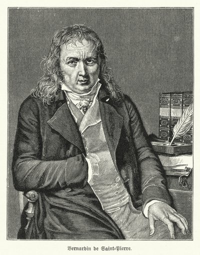 Bernardin de Saint-Pierre, fransk romanförfattare och botaniker (litho) av German School