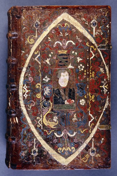 Bokomslag med ett porträtt av Martin Luther (1483-1546) av German School