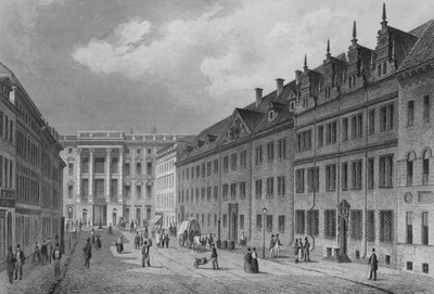Breite Strasse, Berlin (stålgravyr) av German School