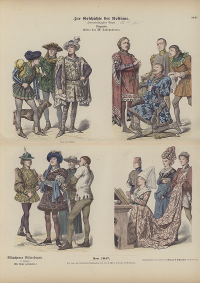 Burgundisk klänning, 1400-tal av German School