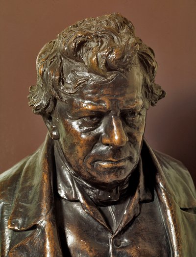 Byst av brons av den tyske fysikern Georg Simon Ohm (1787-1854) 1800-talets Nürnberg, Swiss Post Museum av German School