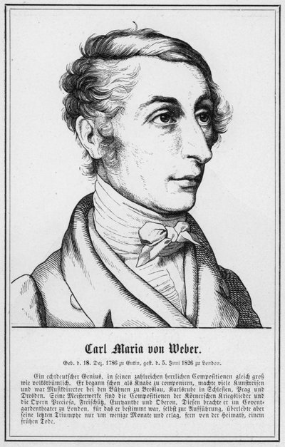 Carl Maria von Weber (gravyr) av German School