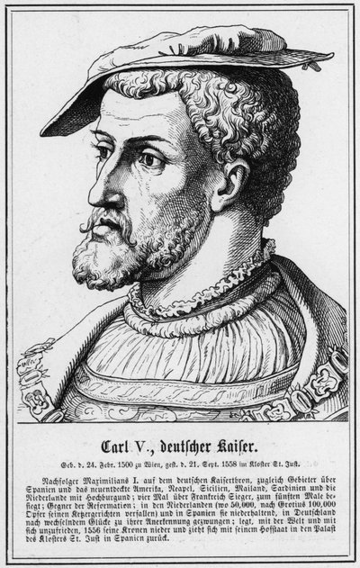 Carl V, Deutscher Kaiser (gravyr) av German School