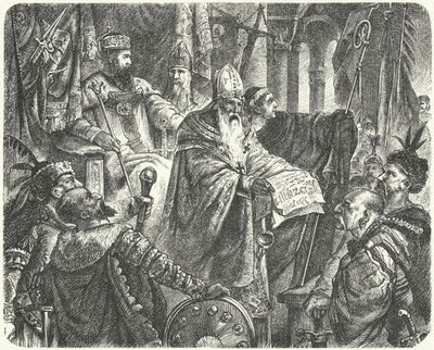 Casimir III av Polen proklamerar Wislicas stadga av German School