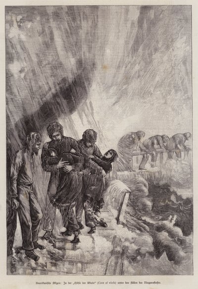 Cave of the Winds, under Niagara Falls, New York, USA (gravyr) av German School