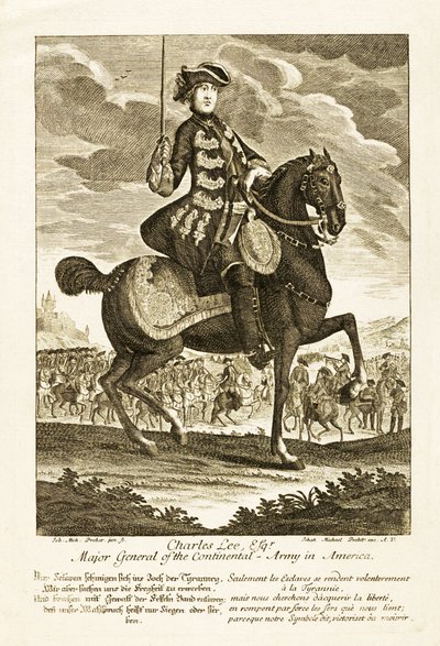 Charles Lee, Esq, generalmajor för den kontinentala armén i Amerika av German School