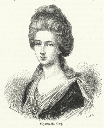 Charlotte Buff, ungdomlig bekantskap och föremål för Johann Wolfgang Goethes kärlek av German School
