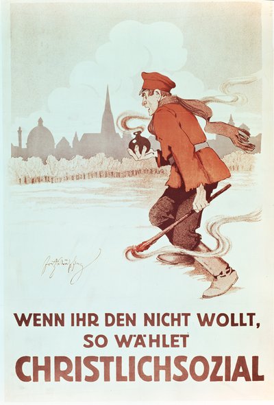 "Välj kristen socialism" (litografi) av German School