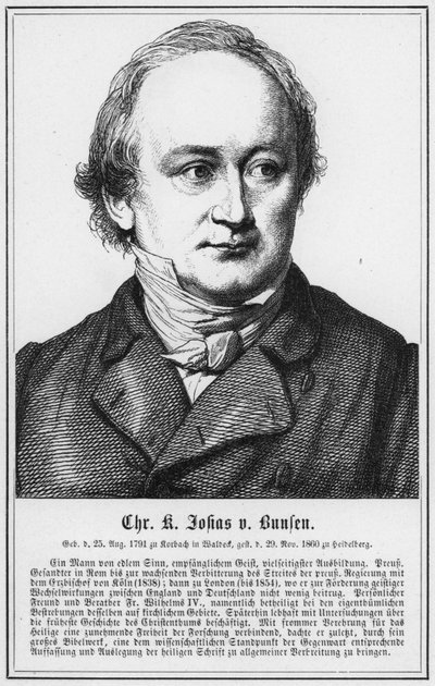Christian Karl Josias von Bunsen (gravyr) av German School
