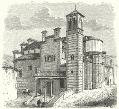 Kyrkan Santiago del Arrabal, Toledo, Spanien (gravyr) av German School