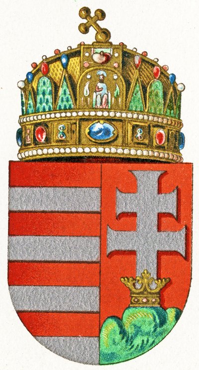 Ungerns vapen, ca 1898 av German School