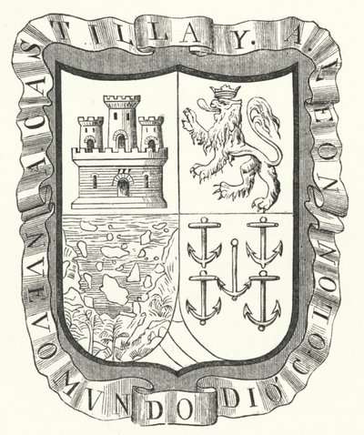 Christopher Columbus vapen (gravyr) av German School