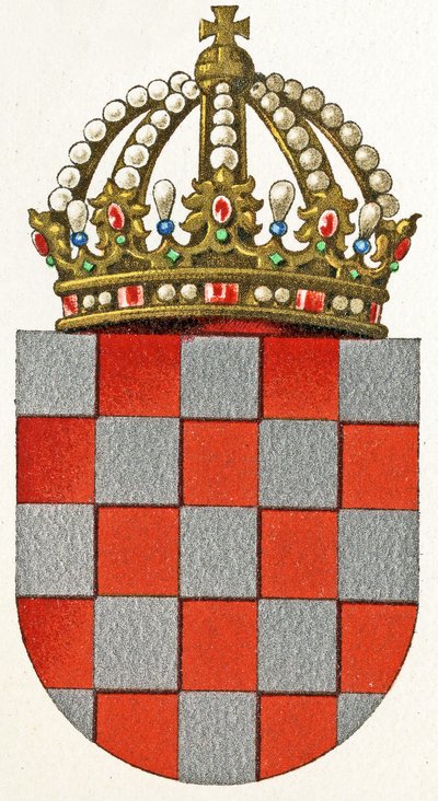 Kroatiens vapen, c.1898 av German School