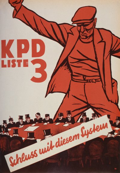 Valaffisch för kommunistpartiet, 1932 av German School