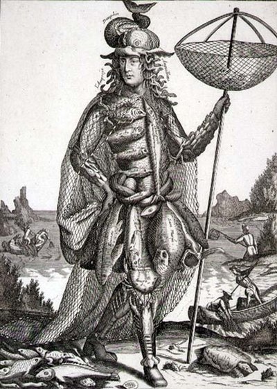 Kostym för en fiskare, pub. av Gerard Valck (1651-2-1726) c.1690 (gravyr) av German School