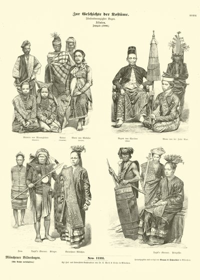 Kostymer i Indonesien, 1880 av German School