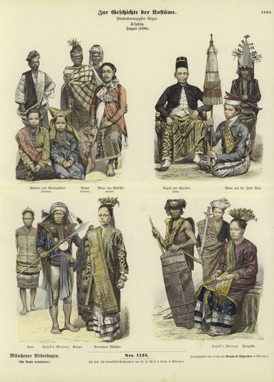 Kostymer i Indonesien, 1880 av German School