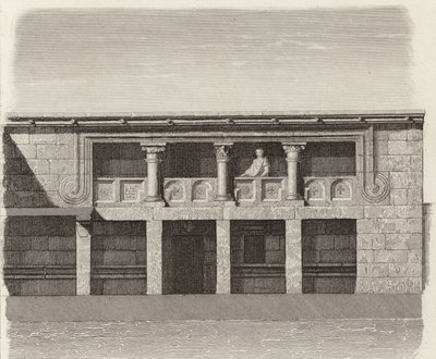 Gården till ett antikt grekiskt hus i centrala Syrien. Illustration för Bilder-Atlas (gravyr) av German School