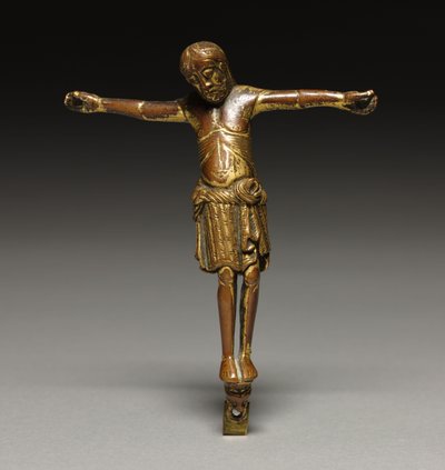 Den korsfäste Kristus, ca 1200 (förgylld brons) av German School