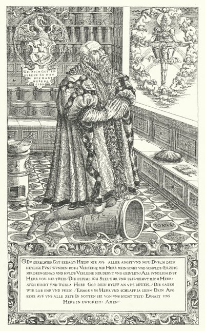 Cyriacus Schnaus, apotekare i 1500-talets Nürnberg (gravyr) av German School