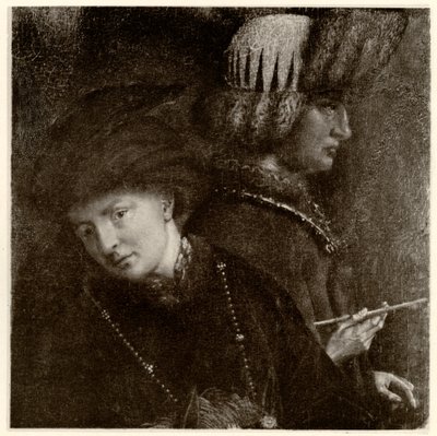 Die Brüder Van Eyck, Hubert van Eyck (1366 - 1426), Jan van Eyck (1386 - 1440), 1884-90 (fototyp) av German School