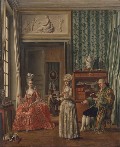 Inhemsk scen, ca 1775-80 av German School