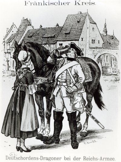 Dragon av de germanska riddarna 1757 av German School