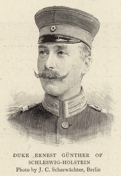 Hertig Ernest Gunther av Schleswig-Holstein av German School