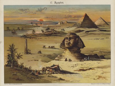 Egypten (färg litho) av German School