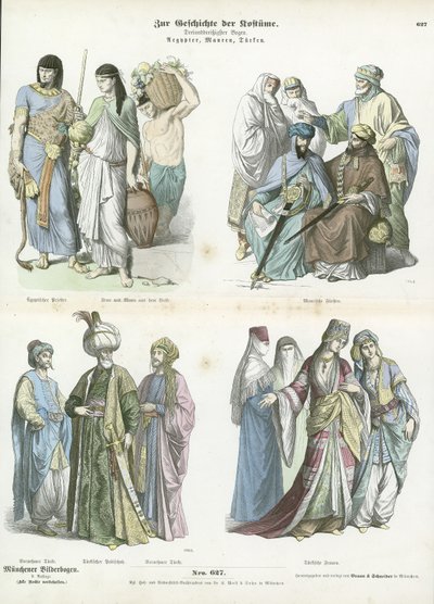 Egyptiska, moriska och turkiska dräkter av German School