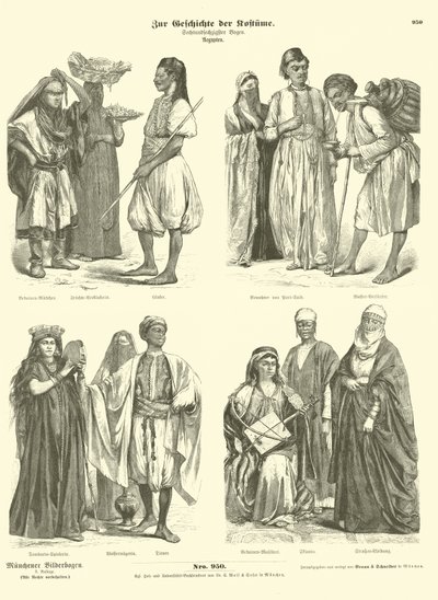 Egyptiska kostymer av German School