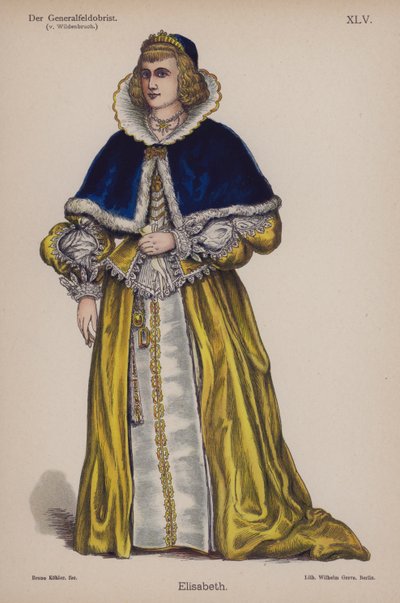 Elisabeth, från Der Generalfeldoberst av Ernst von Wildenbruch (färg litho) av German School