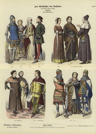 Engelska dräkter, 1300-talet av German School