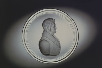 Graverat porträtt av Dominick Biemann, Böhmen, 1834 (glas) av German School