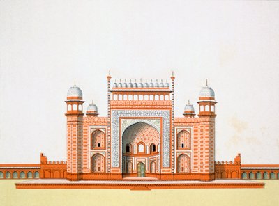 Ingång till Taj Mahal av German School