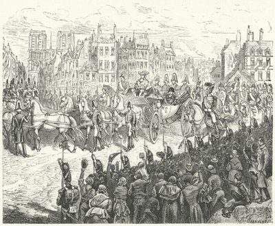 Kung Ludvig XVIII:s inträde i Paris 1814 av German School