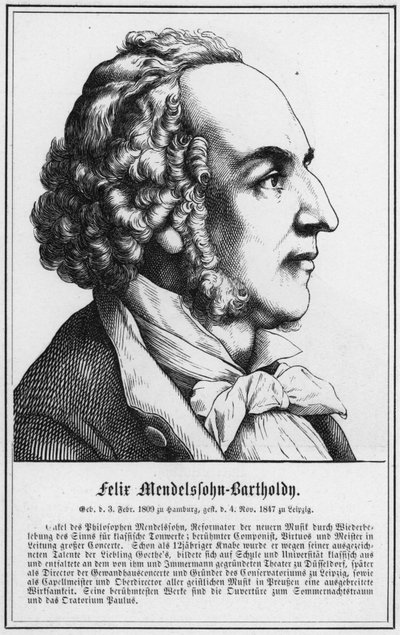 Felix Mendelssohn-Bartholdy (gravyr) av German School