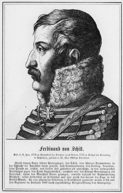 Ferdinand von Schill (gravyr) av German School