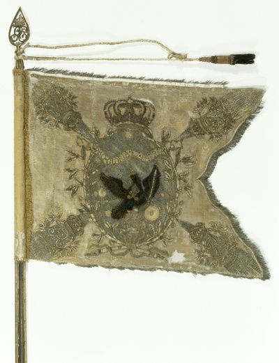 Flagga för det preussiska infanteriet under Fredrik den store (textil) av German School