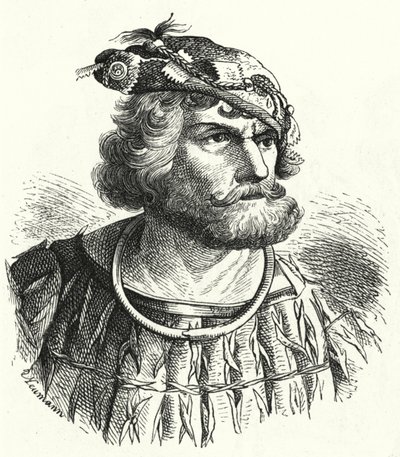 Florian Geyer, tysk adelsman och riddare som var en av befälhavarna för bondestyrkorna i tyska bondekriget (gravyr) av German School