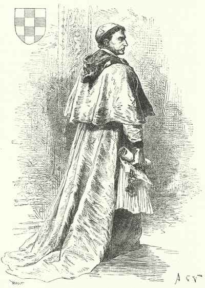 Francisco Jimenez de Cisneros, spansk kardinal och statsman (gravyr) av German School