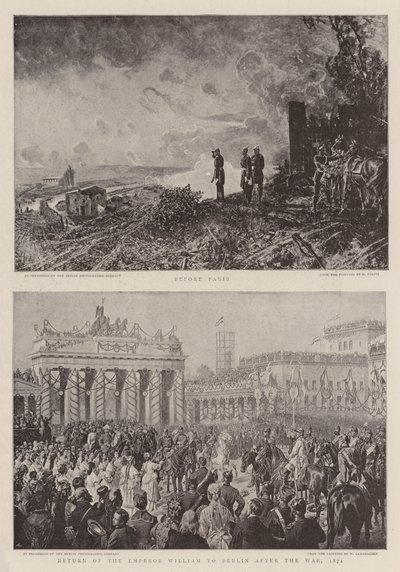 Fransk-preussiska kriget (litho) av German School