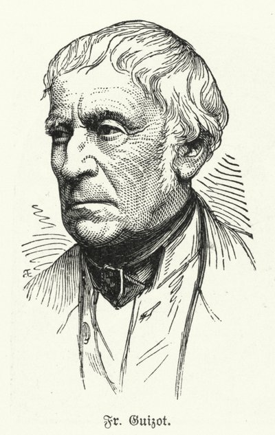Francois Guizot, fransk historiker och statsman (litho) av German School