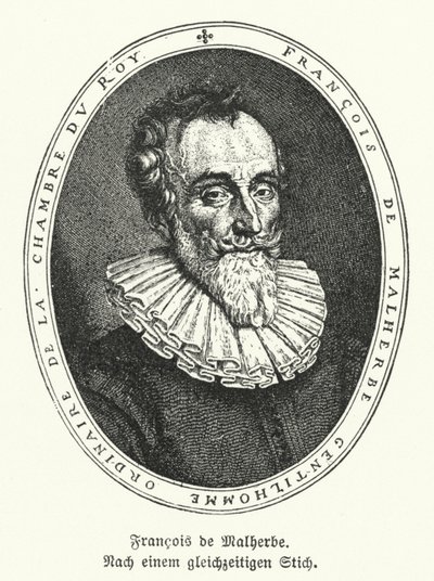 Francois de Malherbe, fransk poet och översättare (litho) av German School